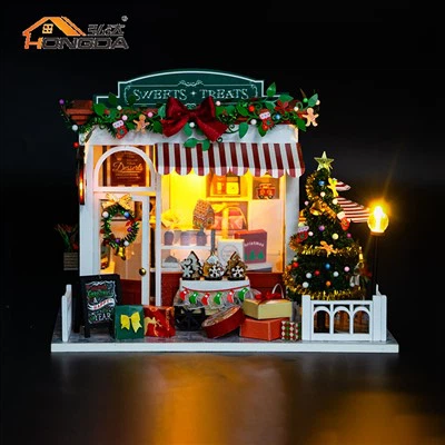 クリスマススタイルのミニドールハウス